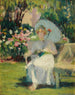 Portret Alice L. Riddle w ogrodzie Phlox - Hugh Henry Breckenridge — widok dzieła
