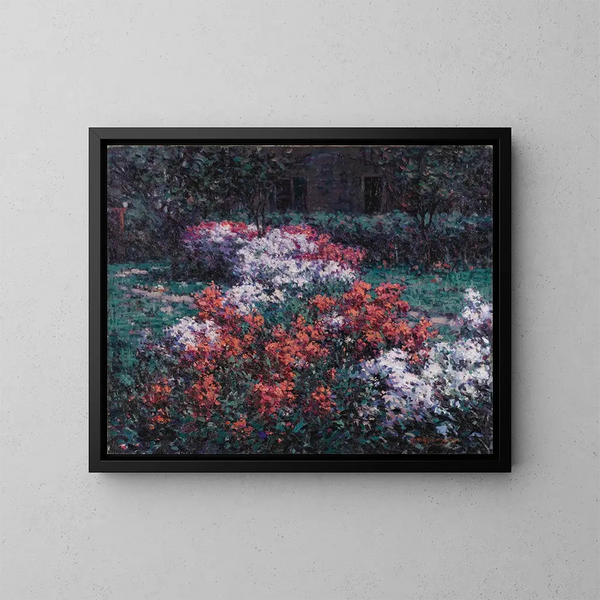 Le jardin de phlox - Hugh Henry Breckenridge — oprawiony obraz na ścianie