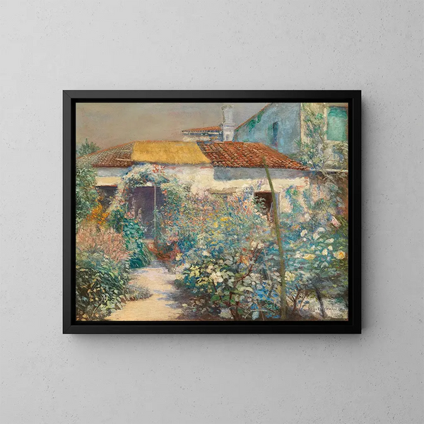 Un jardin en fleurs - Hugo Charlemont — oprawiony obraz na ścianie