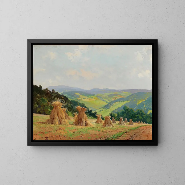 Krajobraz Préalpes Waldviertel - Hugo Darnaut — oprawiony obraz na ścianie