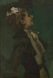 Portret w zieleni Mademoiselle Olga Hess - Hugo Freiherr von Habermann — widok dzieła