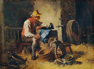 W stodole - Hugo Kauffmann — widok dzieła