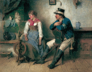 Ostrożne podejście - Hugo Kauffmann — widok dzieła