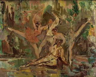 La danse de ballet - Hugo Kaufmann — widok dzieła