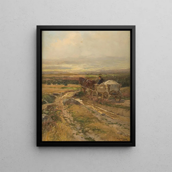 Hugo Mhlig - Horse cart on a hill.webp