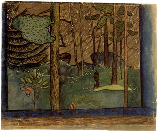 Jesień w lesie - Hugo Simberg — widok dzieła