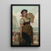 Laveuse à Étretat - Hugues Merle — oprawiony obraz na ścianie