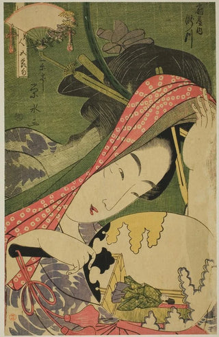 Ichirakutei Eisui - The Courtesan Takigawa of the Ogiya from the series Beauties of the Five Festivals Bijin gosekku.webp