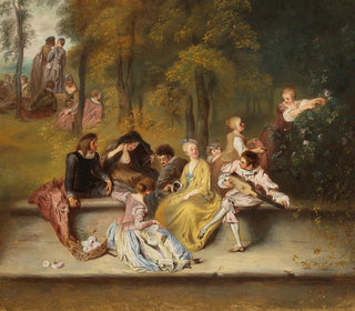 Ida Silfverberg - Gentlemen And Ladies On The Terrace After Antoine Watteau.webp