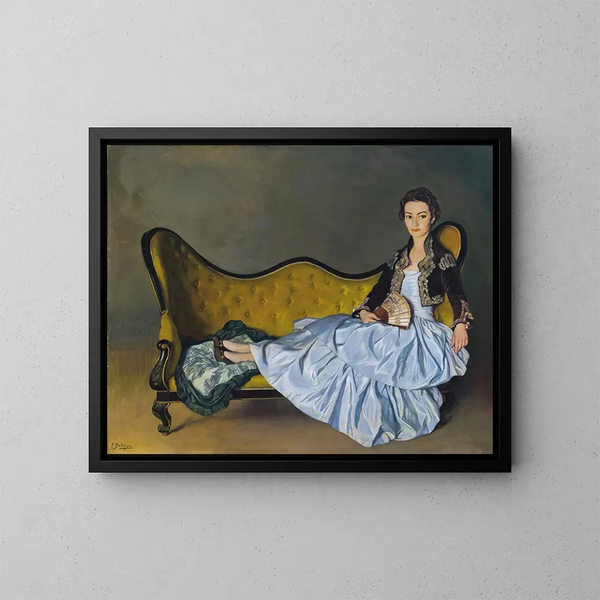 Portret Señory de Garay - Ignacio Zuloaga — oprawiony obraz na ścianie