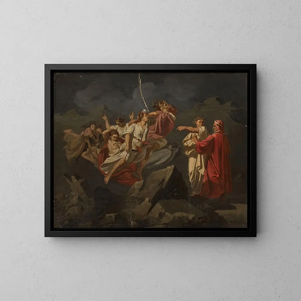Dante i Wergiliusz - Ignacy Gierdziejewski — oprawiony obraz na ścianie