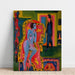 Reprodukcja obrazu wnętrza z nagą kobietą i mężczyzną - Ernst Ludwig Kirchner