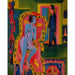 Reprodukcja obrazu wnętrza z nagą kobietą i mężczyzną - Ernst Ludwig Kirchner