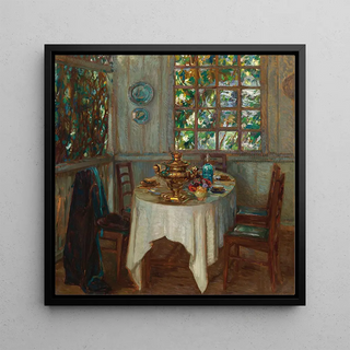 Intérieur avec samovar - Stanislav Yulianovich Zhukovsky