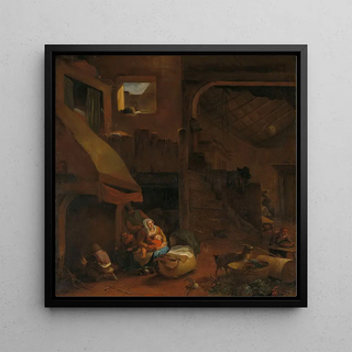 Intérieur d'une cabane de paysan - Hendrick Mommers