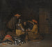 wnętrza sali wartowniczej z czterema postaciami pijącymi i grającymi w karty - Gerard ter Borch — widok dzieła