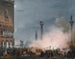 Wenecja, Piazzetta nocą - Ippolito Caffi — widok dzieła