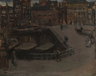Damrak la nuit - Isaac Israëls — widok dzieła