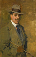 Myśliwy trzymający bicz - Isaac Israëls — widok dzieła