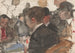 Mężczyźni grający w karty w kawiarni - Isaac Israëls — widok dzieła