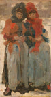 dwóch młodych kobiet w śniegu - Isaac Israëls — widok dzieła