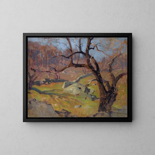 Widok w pobliżu Jalty - Isaac Levitan — oprawiony obraz na ścianie