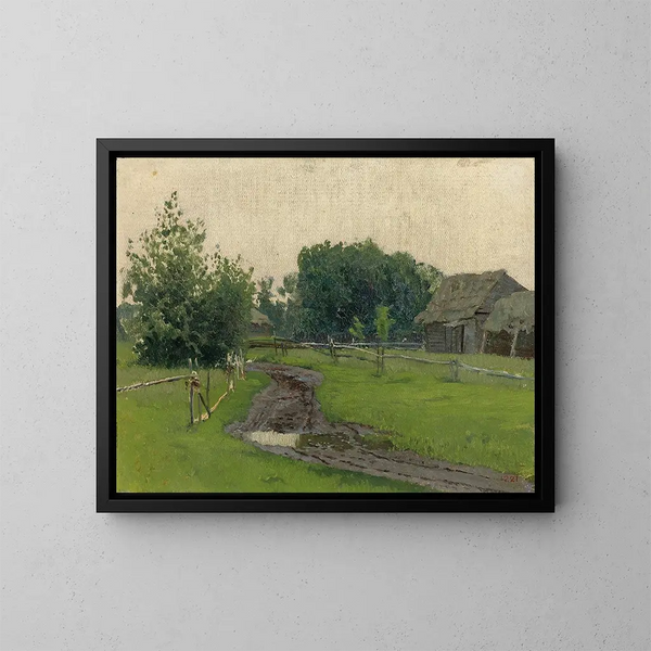 Droga do wioski - Isaac Levitan — oprawiony obraz na ścianie