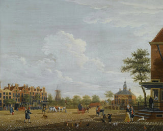 Isaac Ouwater - Amsterdam A View Of The Weesperplein With The Weesperpoort The Corn Mill het Fortuyn On The Fortification Weesp In The Background.webp