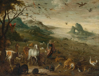 Bóg tworzący zwierzęta świata - Isaac van Oosten — widok dzieła