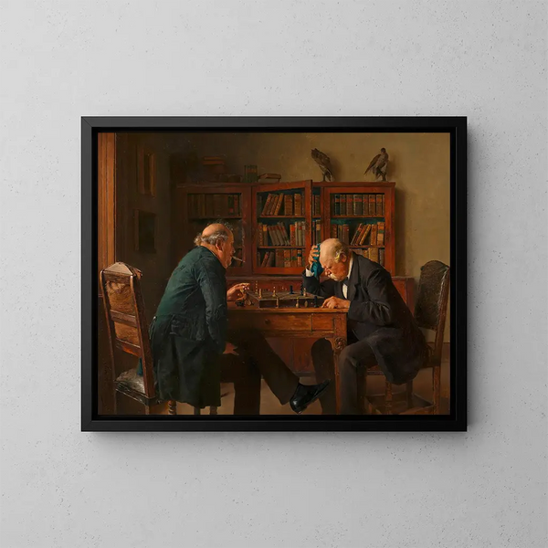 Les Joueurs d'échecs - Isidor Kaufmann — oprawiony obraz na ścianie