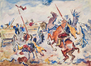 Hussards en combat - Ivan Ivanec — widok dzieła