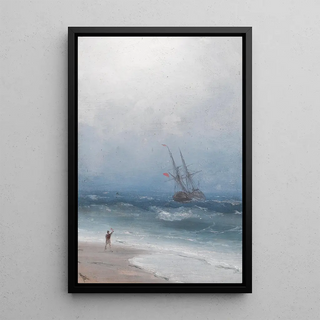 Ivan Konstantinovich Aivazovsky - Stormy Coast.webp