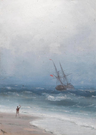 Ivan Konstantinovich Aivazovsky - Stormy Coast.webp