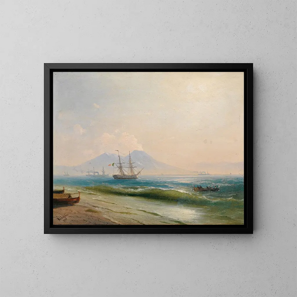 Widok na Wezuwiusz - Ivan Konstantinovich Aivazovsky — oprawiony obraz na ścianie