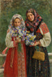 Młode wieśniaczki - Ivan Semenovich Kulikov — widok dzieła