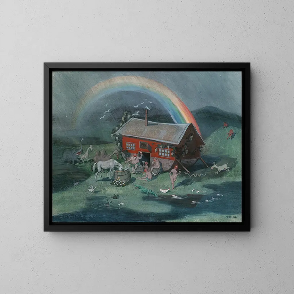 La première taverne - Ivar Arosenius — oprawiony obraz na ścianie
