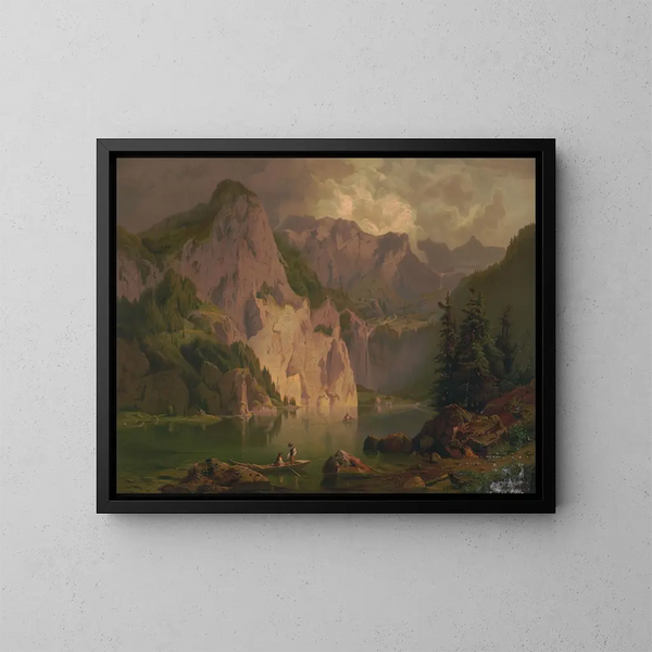Jezioro Obersee w pobliżu Berchtesgaden - J.C. Berke — oprawiony obraz na ścianie