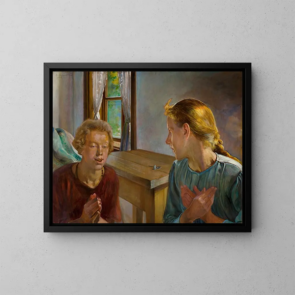 Zwiastowanie - Jacek Malczewski — oprawiony obraz na ścianie