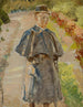 szkic chłopca w ogrodzie, syn artysty Rafa - Jacek Malczewski — widok dzieła
