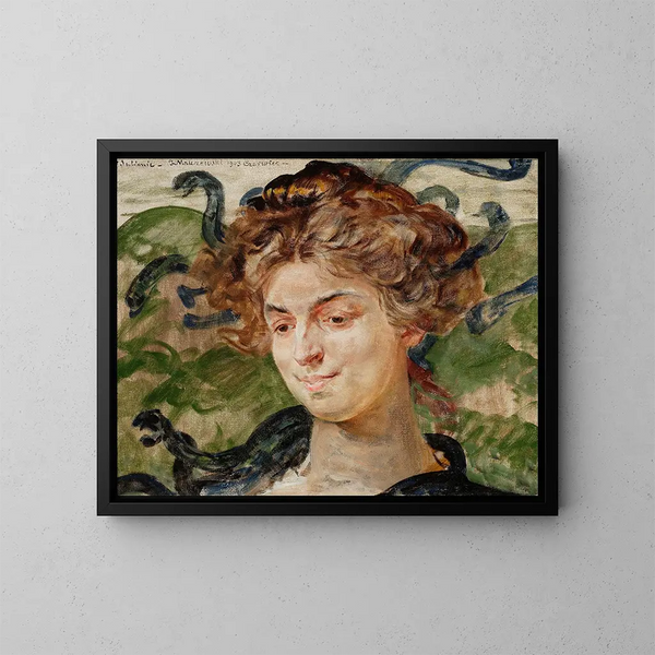 Portret Heleny Sulimy, aktorki w Gorgonę - Jacek Malczewski — oprawiony obraz na ścianie