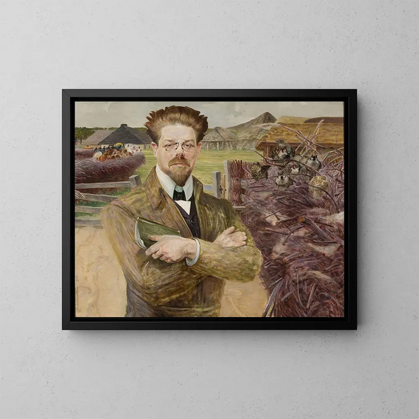 Portret Władysława Reymonta - Jacek Malczewski — oprawiony obraz na ścianie