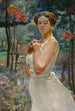Portret kobiety przed krzewem jarzębiny - Jacek Malczewski — widok dzieła