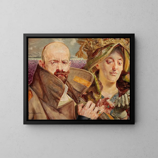 autoportret z moją żoną - Jacek Malczewski — oprawiony obraz na ścianie