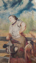 Kobieta z kurami - Jacek Malczewski — widok dzieła