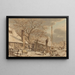 Cour de ferme en hiver - Jacob Cats — oprawiony obraz na ścianie