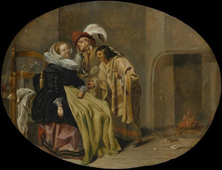 Jacob Duck - A Couple in an Interior with a Gypsy FortuneTeller.webp
