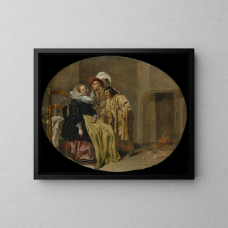 Jacob Duck - A Couple in an Interior with a Gypsy FortuneTeller.webp