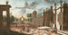 widok architektoniczny z postaciami - Jacob Ferdinand Saeys — widok dzieła