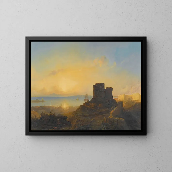 Château des croisés sur la côte ottomane - Jacob Jacobs — oprawiony obraz na ścianie
