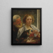 Mężczyzna z brodą i kobieta z papugą, nieodwzajemniona miłość - Jacob Jordaens — oprawiony obraz na ścianie